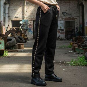 Kooples x Sport Grommet Black Pants 8 or L